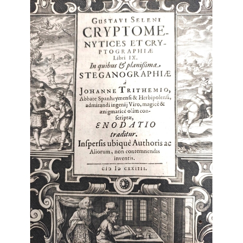 100 - SELENUS GUSTAVUS (Duke of Brunswick-Luneburg), Gustavi Seleni Cryptomenytices et Cryptographiæ ... I... 