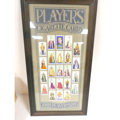 john player coronation series cigarette cards Cigarette Cards. Framed set of Player's cards of 1936 Coronation costume;  an album of loo