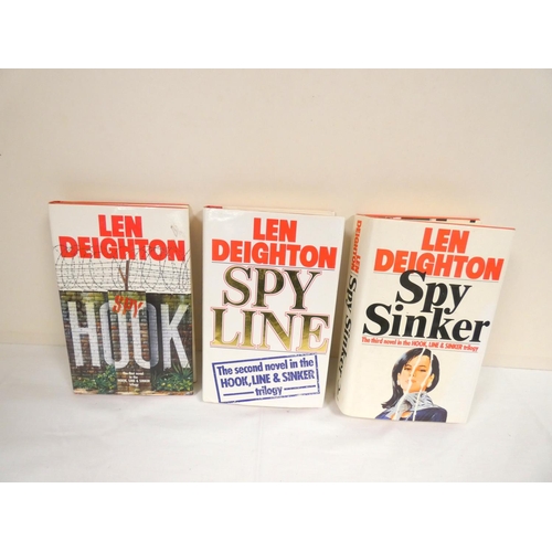 29 - DEIGHTON LEN.  1st eds. in d.w's of the trilogy - Hook, Spy Line & Spy Sinker.