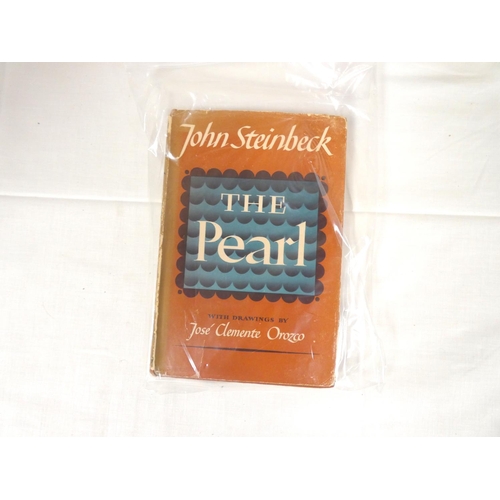 36 - STEINBECK JOHN.  The Pearl. Frontis & plates after drawings. Orig. brown pict. cloth in chipped ... 