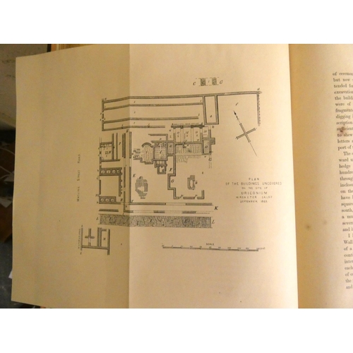 77 - WRIGHT THOMAS.  Uriconium, A Historical Account of the Ancient Roman City. Frontis, plans, plates &a... 