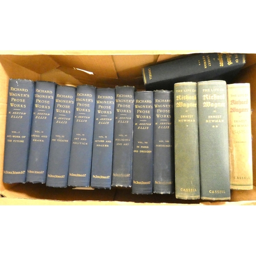 85 - WAGNER RICHARD.  Prose Works, Translated by William Ashton Ellis. 8 vols. Orig. blue cloth... 