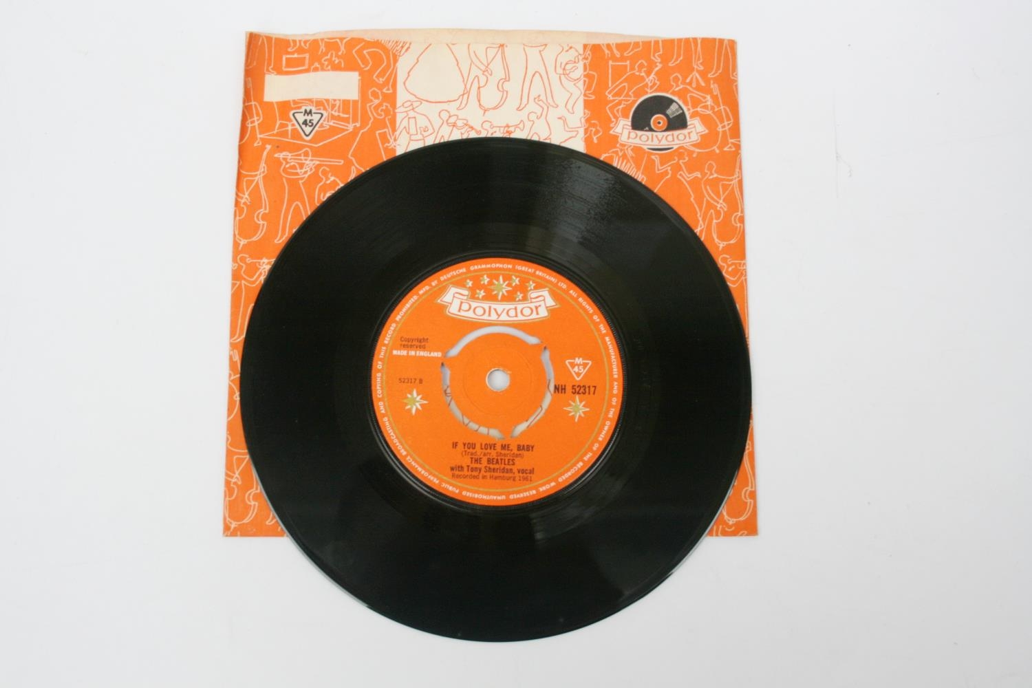 The Beatles Ain't She Sweet/ If You Love Me Baby single on 1st Polydor  label, 52317A, recorded in Ha