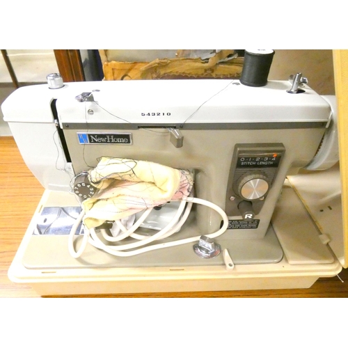 63 - Cased 'New Home' sewing machine.