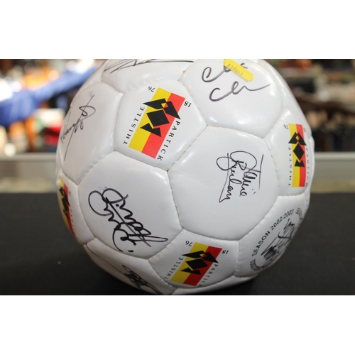 307 - Partick Thistle 2002-2003 season signed football and a pair of Partick Thistle cufflinks.