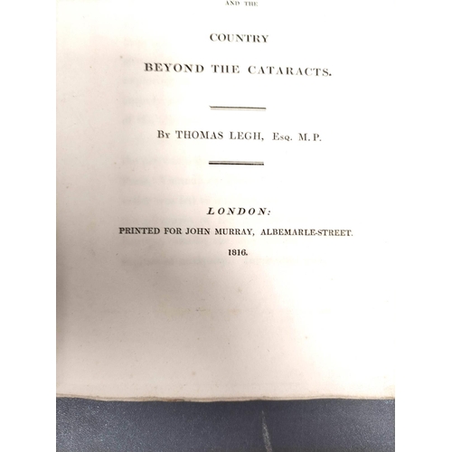 LEGH THOMAS. Narrative of a Journey in Egypt & the Country Beyond the ...