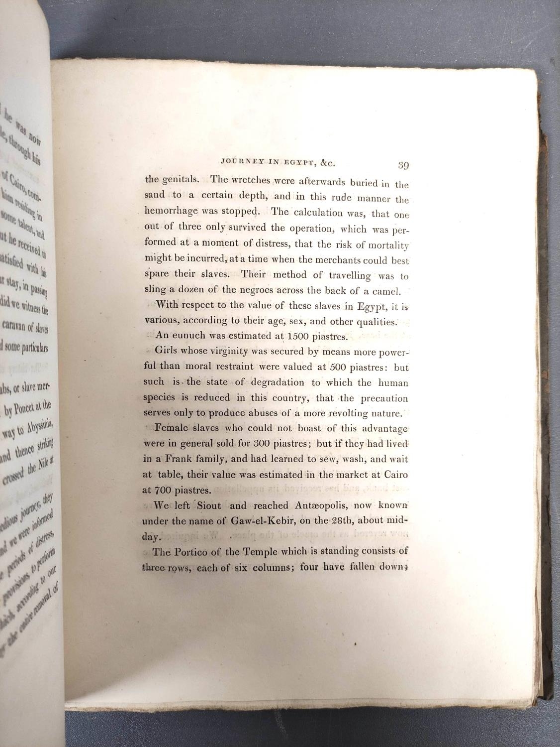 LEGH THOMAS. Narrative of a Journey in Egypt & the Country Beyond the ...