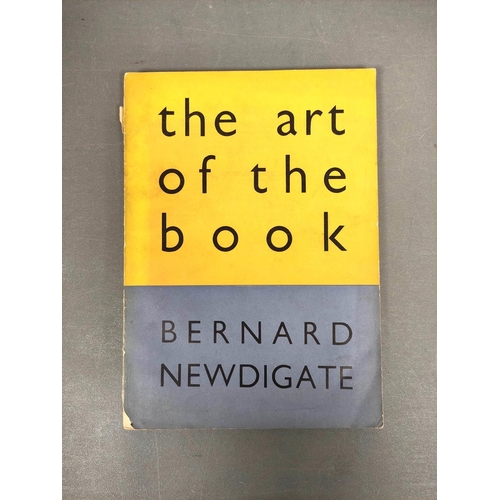 249 - NEWDIGATE BERNARD.  The Art of the Book. Illus. Folio. Orig. blue & yellow printed wra... 