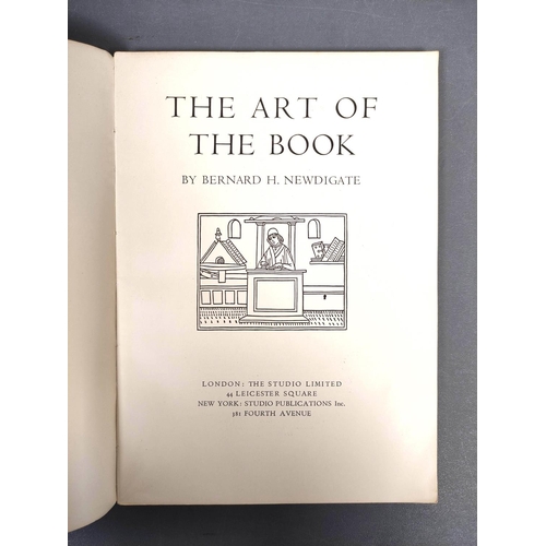 249 - NEWDIGATE BERNARD.  The Art of the Book. Illus. Folio. Orig. blue & yellow printed wra... 