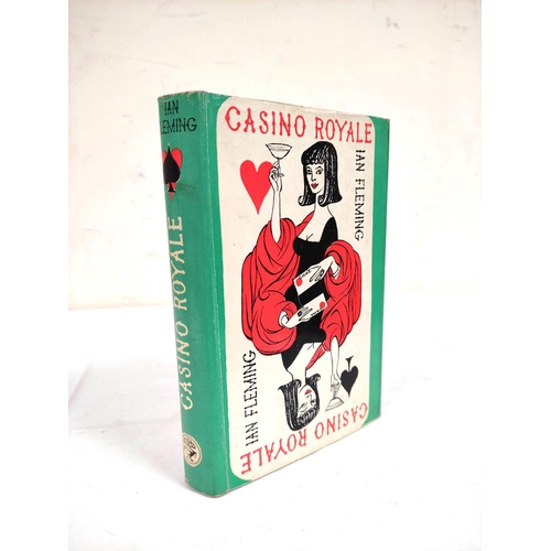 251 - FLEMING IAN.  Casino Royale. Orig. red dark cloth with heart motif in unclipped playing card design ... 