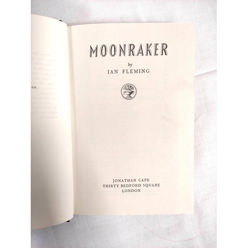 253 - FLEMING IAN.  Moonraker. Orig. dark cloth in unclipped flame d.w. by the author & Kenn... 