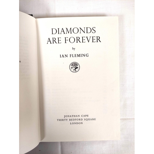 254 - FLEMING IAN.  Diamonds Are Forever. Orig. embossed dark cloth with diamond motif in unclipped d.w. b... 