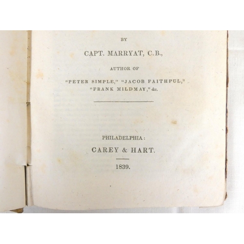 268 - MARRYAT CAPT.  A Diary in America With Remarks on Its Institutions. Orig. cloth backed brd... 