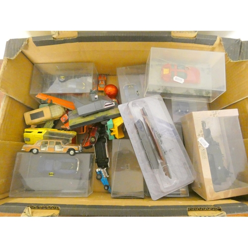 103 - Large box of modern die cast cars.