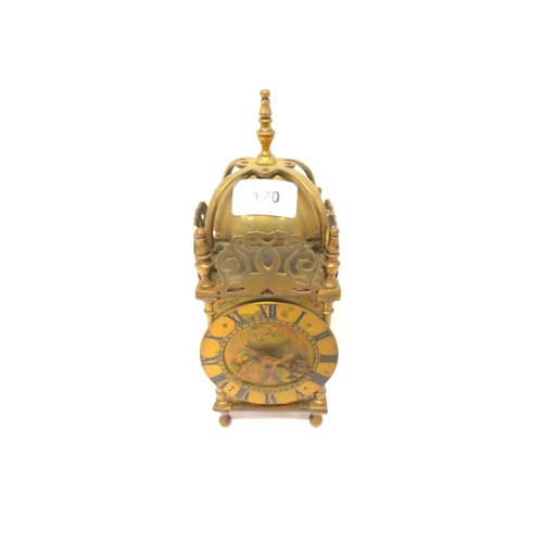 120 - Antique style brass lantern clock