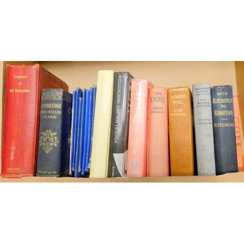 128 - Box of vintage books, Duke of Wellington interest. 