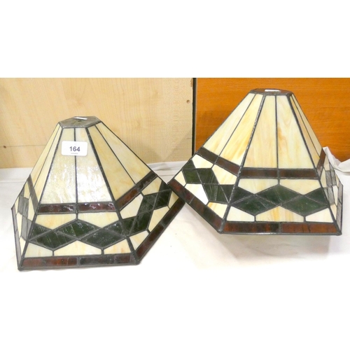 164 - Pair of Tiffany style lamp shades