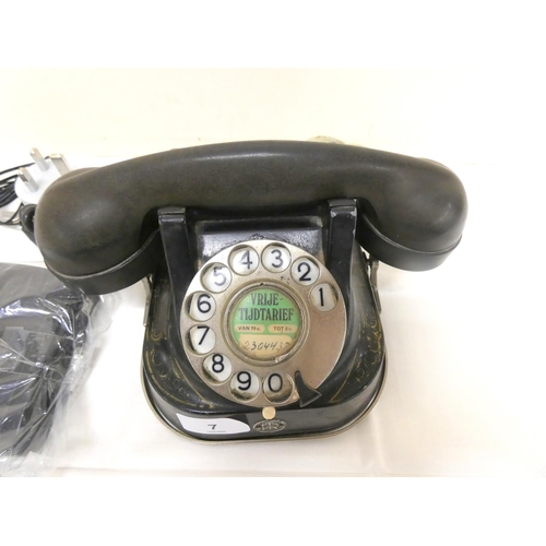7 - Bakelite 1950's telephone, converted to Bluetooth.