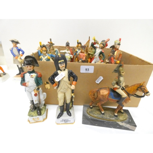 93 - Large box of military figures, mainly Napoleonic and Georgian.