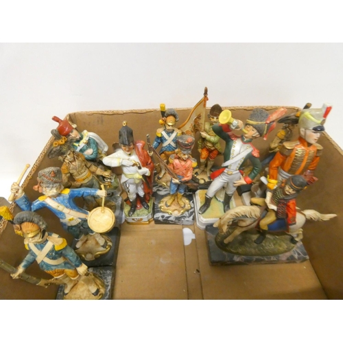 93 - Large box of military figures, mainly Napoleonic and Georgian.