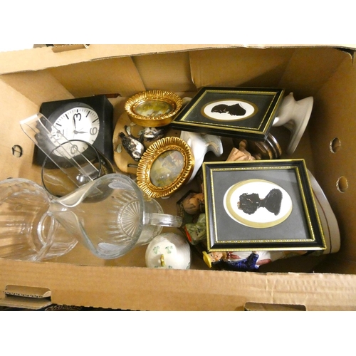 99 - Two boxes of household to include crockery, pictures etc.