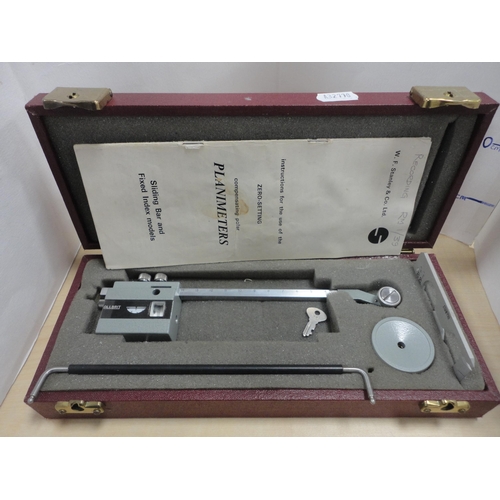 104 - Stanley planimeter and a G Coradi 'Cora Senior' planimeter.  (2)