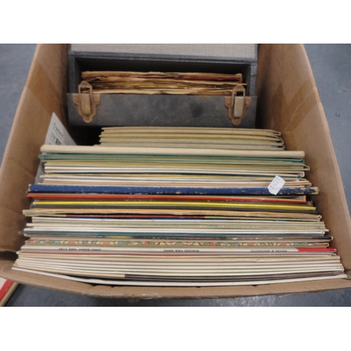 113 - Two cartons containing a large collection of assorted records to include easy listening, classical e... 