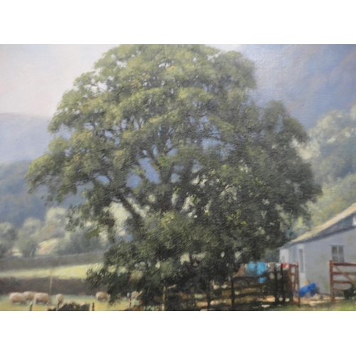 117 - Peter SymondsRural landscapeSigned, oil on canvas, 39cm x 59cm, in gilt frame.... 