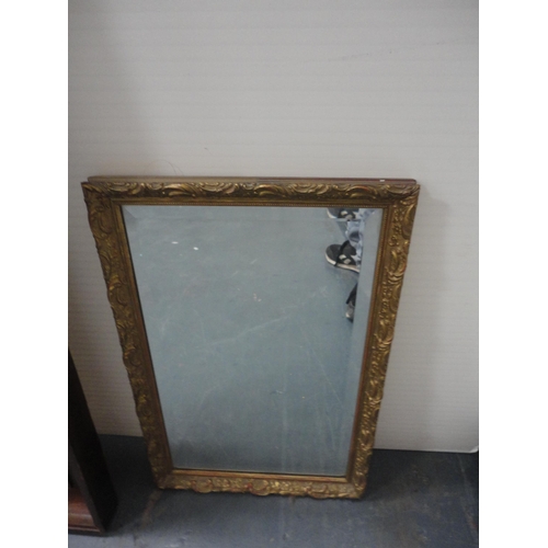 139 - Mahogany-framed wall mirror and a gilt-framed wall mirror.  (2)