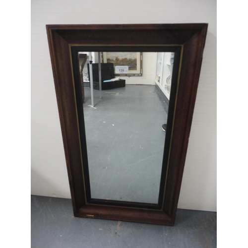 139 - Mahogany-framed wall mirror and a gilt-framed wall mirror.  (2)