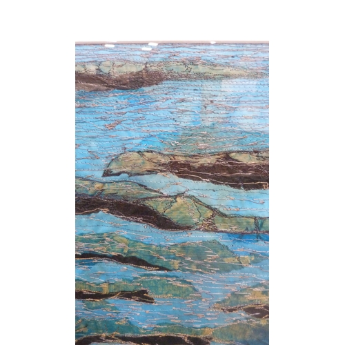 153 - Abstract and other pictures to include Lynn Kerr, Solway Rocks by Alison Corfield, tiled abstract by... 