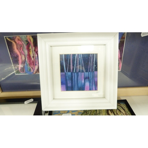 153 - Abstract and other pictures to include Lynn Kerr, Solway Rocks by Alison Corfield, tiled abstract by... 