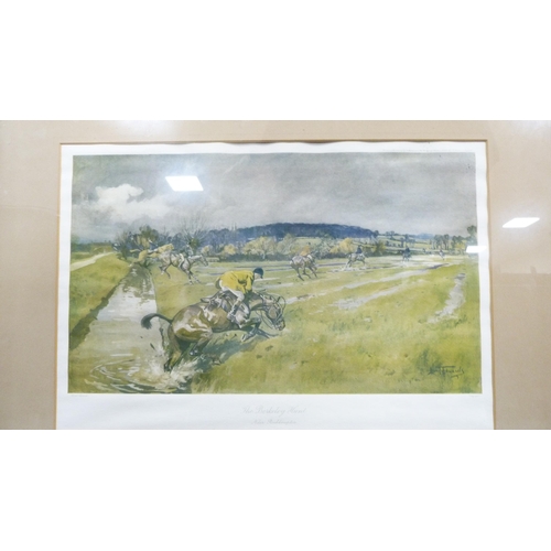 155 - After Lionel EdwardsThe Berkeley Hunt near RockhamptonPrint, and a pencil signed limited edition pri... 