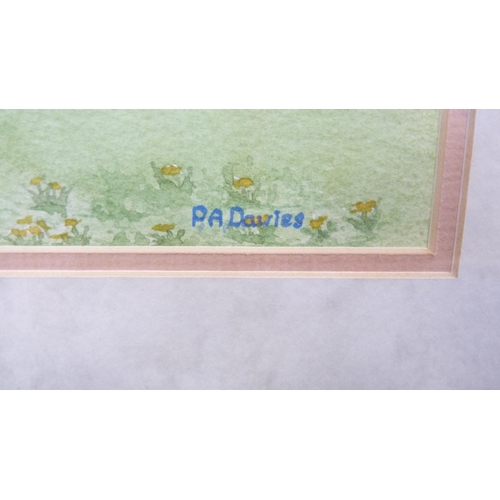 18 - AG PhillipsRiver landscape sceneWatercolour, a modern watercolour depicting a house and garden by PA... 