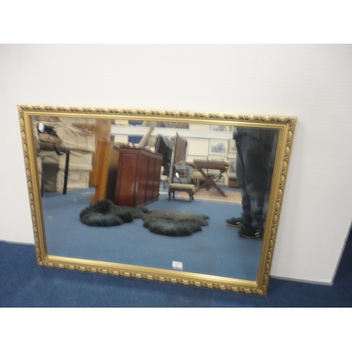 23 - Rectangular gilt framed wall mirror and another, smaller.  (2)