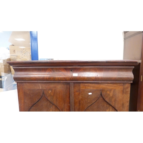 287 - 19th century mahogany bookcase with two panel doors.