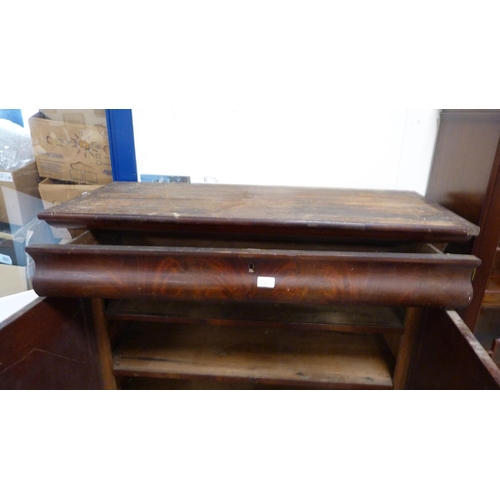 287 - 19th century mahogany bookcase with two panel doors.