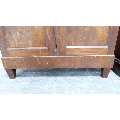 287 - 19th century mahogany bookcase with two panel doors.