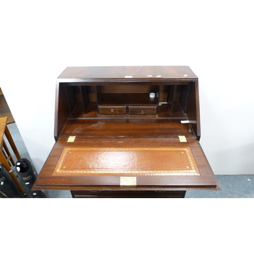 296 - Reproduction mahogany writing bureau.