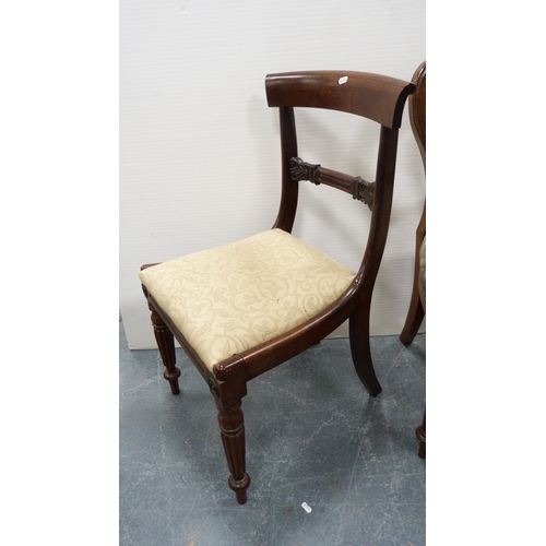 310 - Four assorted Victorian dining chairs.  (4)