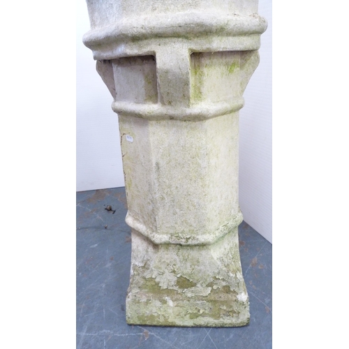 325 - Two castellated chimney pot planters.