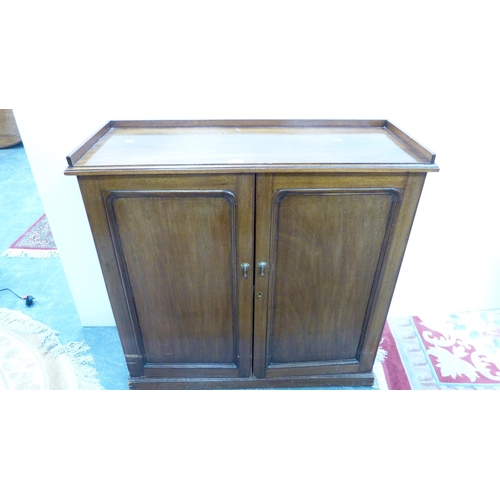 328 - Regency-style mahogany bookcase with two panelled doors.