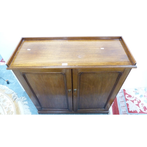 328 - Regency-style mahogany bookcase with two panelled doors.