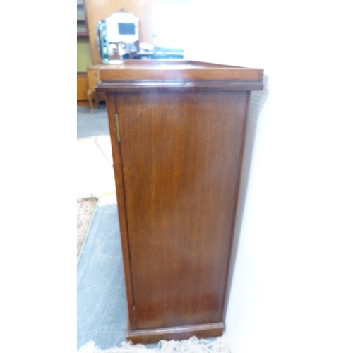 328 - Regency-style mahogany bookcase with two panelled doors.