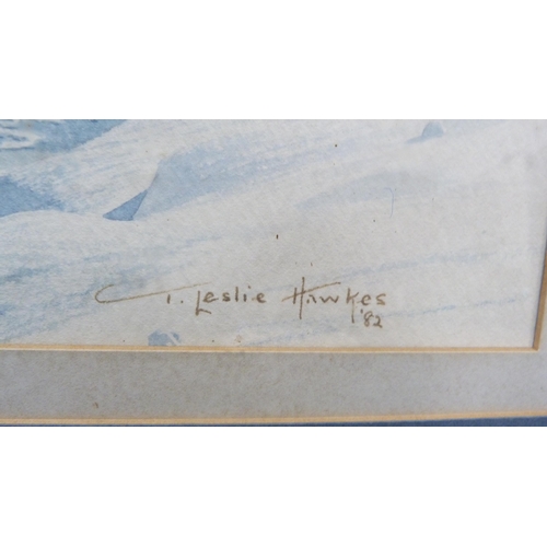 33 - T Leslie Hawkes (British, 20th Century)Winter - 82Signed and dated '82, watercolour, 33.5cm x 42.5cm... 