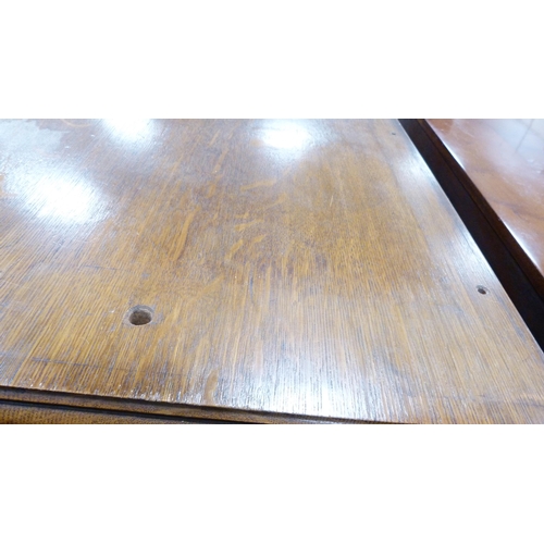 337 - Edwardian oak sideboard with cellarette drawer and assorted drawers and cupboards.