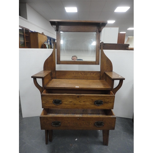 352 - Arts & Crafts oak dressing chest, c. 1930s.