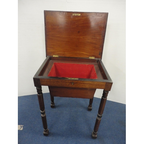 359 - 19th century mahogany sewing table.