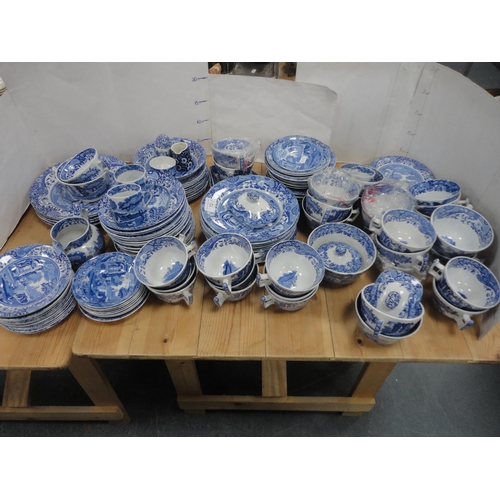 72 - Collection of Copeland Spode 'Italian Lakes' pattern tablewares, coffee wares and other similar item... 