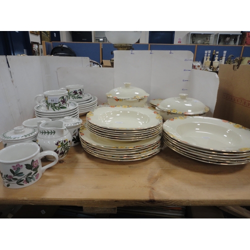 88 - Group of Portmeirion 'Botanic Garden' tablewares and an Alfred Meakin 'Royal Marigold' pattern part ... 